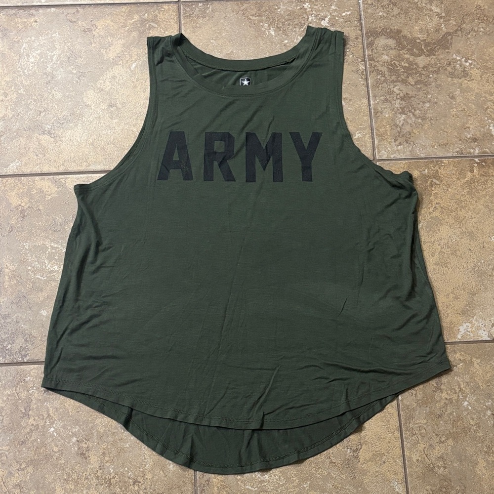 Army women’s sleeveless tank olive drab green size XXlarge